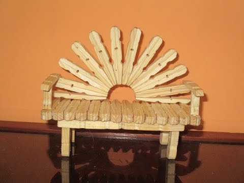 Como hacer muebles con pinzas de madera